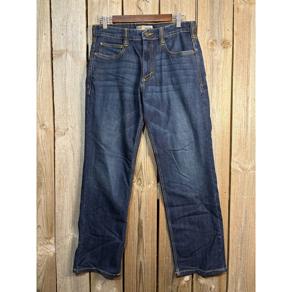 5.11 Tactical Defender-Flex Slim Jeans Mens 30x30 Dark‎ Wash Indigo 74477-649